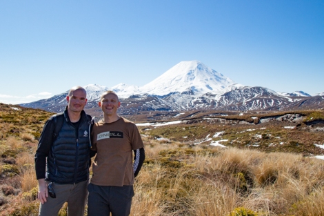 Ben and Andy at Mount Ngauruhoe