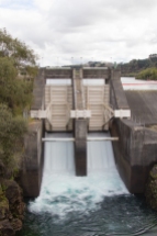 Opening of the dam at Wairakei power station