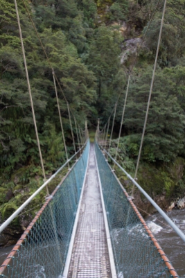 Rope bridge at Ngakawau